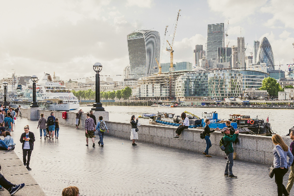 close-up of Tower Bridge London at sunset