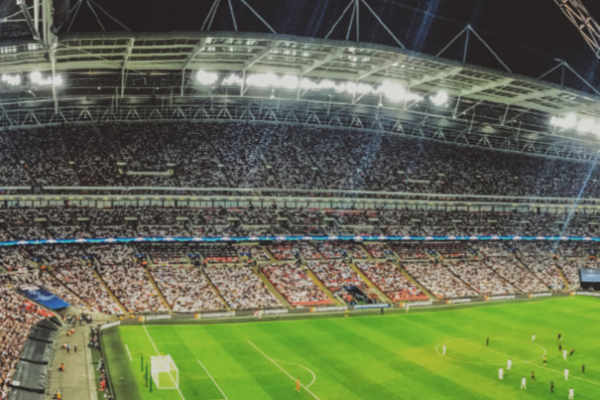 aerial view of a football stadium